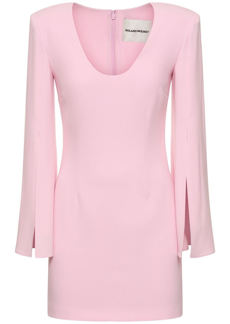 Roland Mouret Long Sleeve Cady Mini Dress