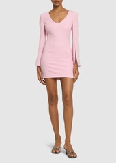 Roland Mouret Long Sleeve Cady Mini Dress