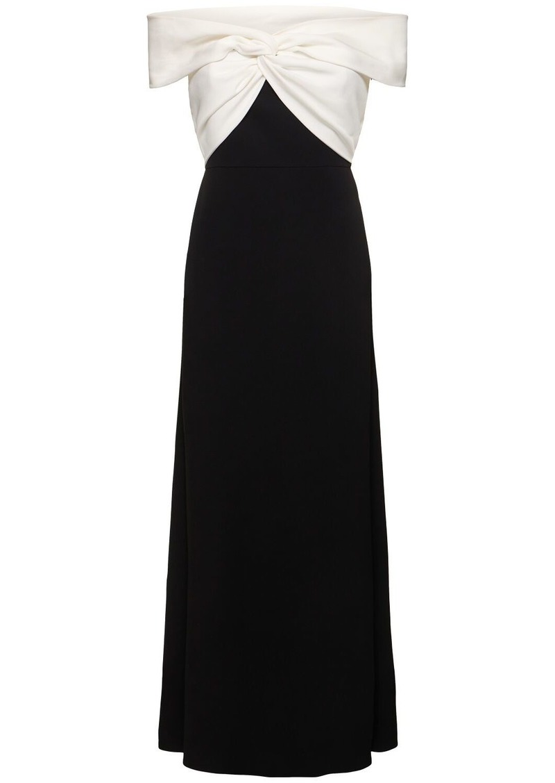 Roland Mouret Off-the-shoulder Light Cady Maxi Dress