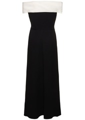 Roland Mouret Off-the-shoulder Light Cady Maxi Dress