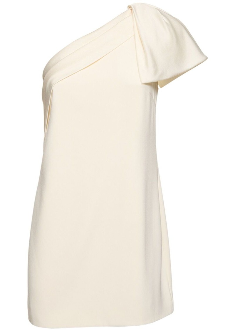 Roland Mouret One-shoulder Satin Crepe Mini Dress