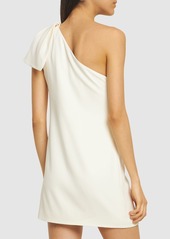 Roland Mouret One-shoulder Satin Crepe Mini Dress