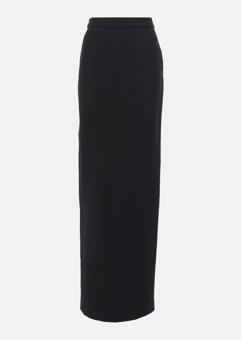 Roland Mouret Asymmetrical wool and silk maxi skirt