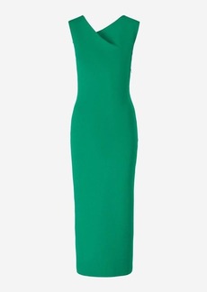 ROLAND MOURET KNITTED MIDI DRESS