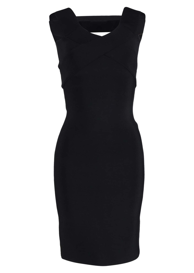 Roland Mouret Mini Bandage Accent Dress in Black Polyester