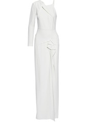 Roland Mouret Woman Delamere One-sleeve Draped Crepe Gown White