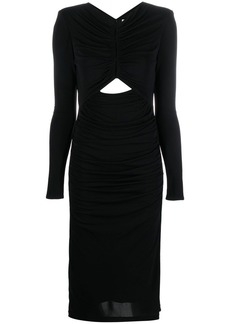 Roland Mouret ruched long-sleeved maxi dress