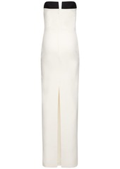 Roland Mouret Strapless Crepe Long Dress