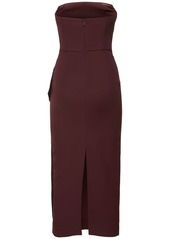 Roland Mouret Strapless Diamante Ruffle Midi Dress