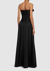 Roland Mouret Strapless Taffeta Gown