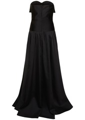 Roland Mouret Strapless Taffeta Gown