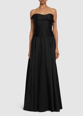 Roland Mouret Strapless Taffeta Gown