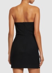 Roland Mouret Strapless Wool & Silk Mini Dress