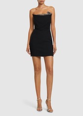 Roland Mouret Strapless Wool & Silk Mini Dress