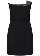 Roland Mouret Strapless Wool & Silk Mini Dress