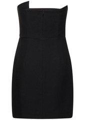 Roland Mouret Strapless Wool & Silk Mini Dress