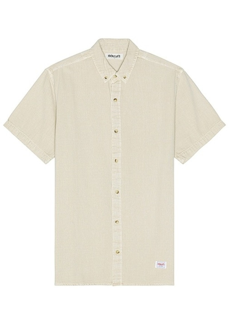 ROLLA'S Men At Work Short Sleeve Oxford Shirt