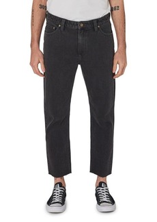Rolla's ROLLA'S Relaxo Chop Crop Nonstretch Jeans in Stoned Black at Nordstrom