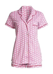 Roller Rabbit Hathi 2-Piece Polo Short Pajama Set