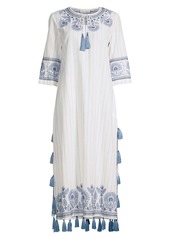 Roller Rabbit Indriya Embroidered Maxi Dress