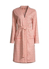 Roller Rabbit Quilted Hearts Belted Cotton Robe