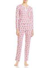 Roller Rabbit Cotton Monkey Print Pajama Set