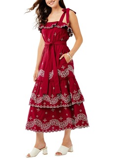 Roller Rabbit Peonia Embroidered Eleanor Dress