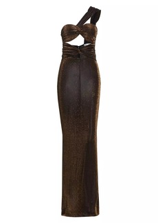 Ronny Kobo Abel Shimmer Cut-Out Gown
