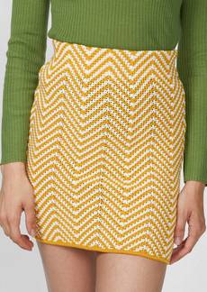 Ronny Kobo Biance Knit Skirt In Canary Multi
