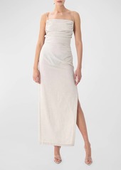 Ronny Kobo Clark Sleeveless Linen Cotton Long Slit Dress