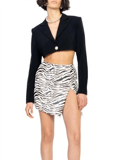 Ronny Kobo Fallon Skirt In Zebra