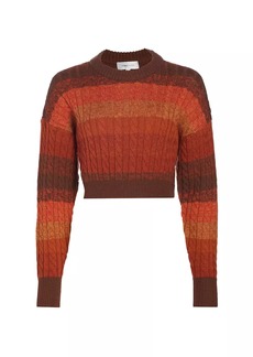 Ronny Kobo Ingram Cropped Cable Sweater