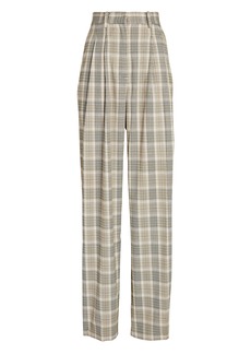 Ronny Kobo Leon Plaid Tapered Trousers