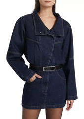 Ronny Kobo Maddix Denim Long-Sleeve Minidress