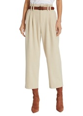 Ronny Kobo Nelson Pleated High Rise Wide Crop Pants