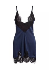 Ronny Kobo Nyko Satin-Lace Slip Minidress