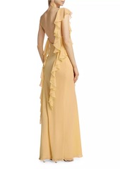 Ronny Kobo Olivialle Ruffle Sleeveless Maxi Dress