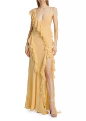 Ronny Kobo Olivialle Ruffle Sleeveless Maxi Dress