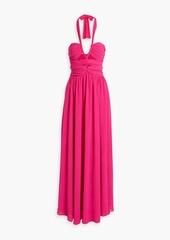 Ronny Kobo - Ally ruched georgette halterneck maxi dress - Pink - XS