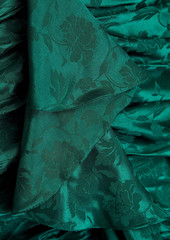 Ronny Kobo - Carissa ruched floral-jacquard mini dress - Green - XS