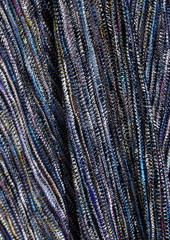 Ronny Kobo - Draped marled ribbed-knit maxi dress - Blue - XS