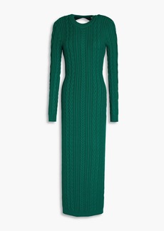 Ronny Kobo - Eire open-back cable-knit midi dress - Green - S