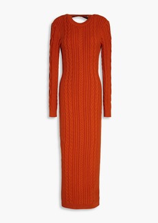 Ronny Kobo - Eire open-back cable-knit midi dress - Red - M