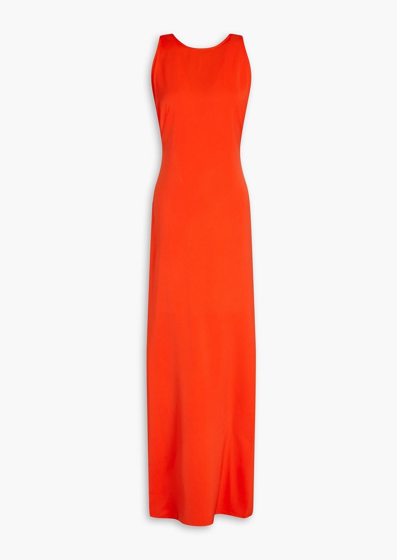 Ronny Kobo - Eliah twist-back satin gown - Orange - XS