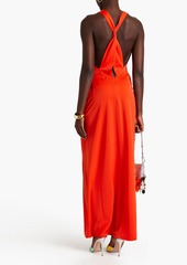 Ronny Kobo - Eliah twist-back satin gown - Orange - XS