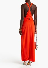 Ronny Kobo - Eliah twist-back satin gown - Orange - S