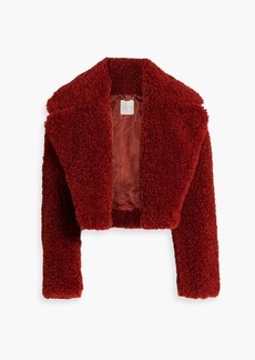 Ronny Kobo - Helena cropped faux shearling jacket - Red - S