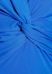 Ronny Kobo - Lara twist-front metallic cotton-blend jersey midi dress - Blue - XS