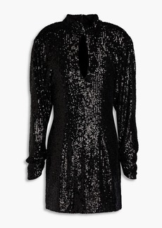 Ronny Kobo - Lauper cutout sequined mesh mini dress - Black - XS
