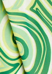 Ronny Kobo - Lopte cutout printed crepe halterneck maxi dress - Green - XS